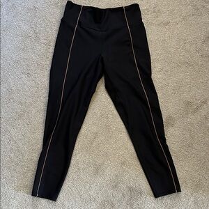 Black Leggings with Pink Accents